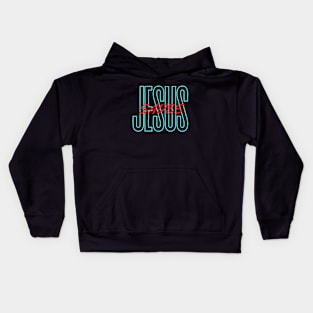 Jesus Saves - Christian Typography Kids Hoodie